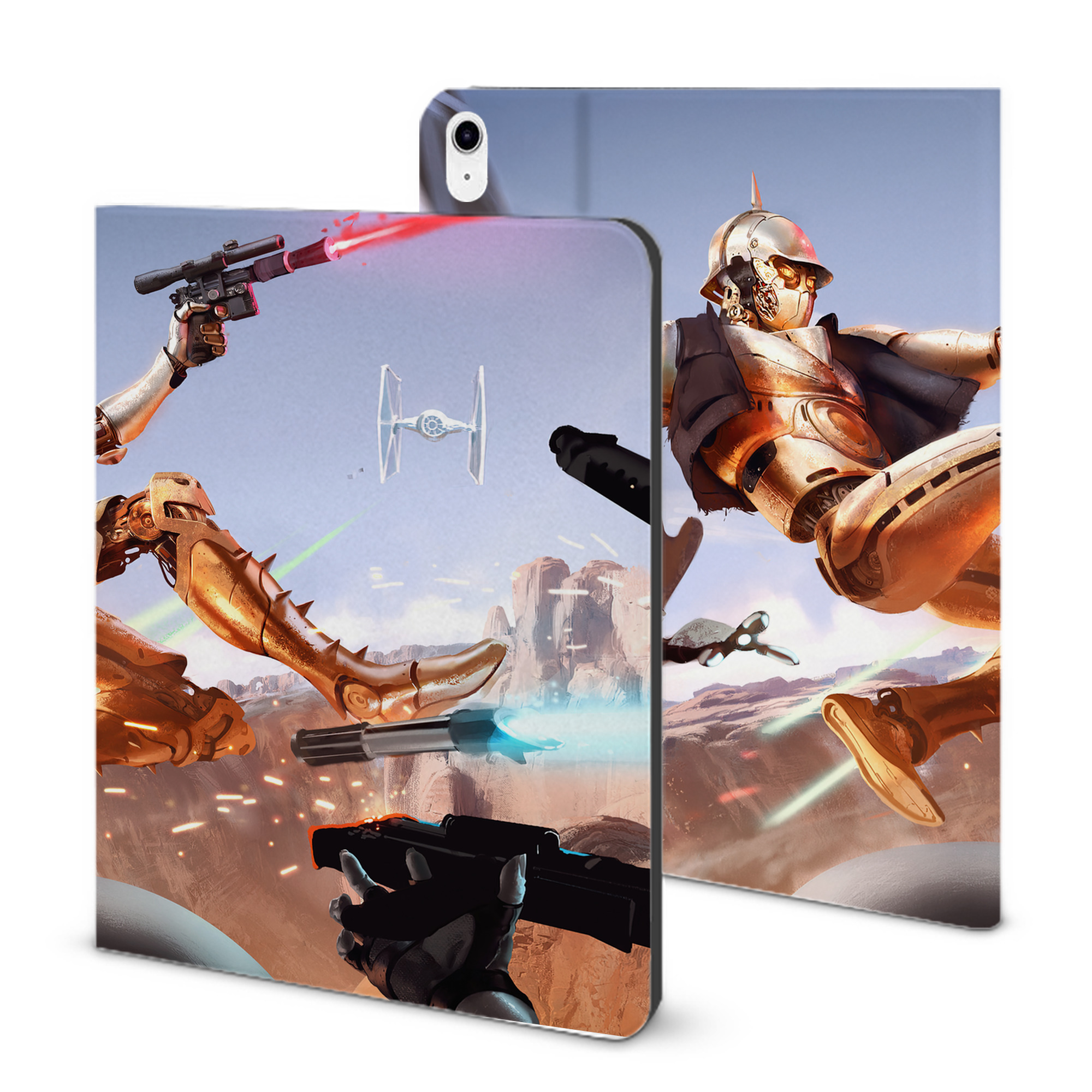 （画像用） スター・ウォーズ Star Wars IPad ケース ブック型 PUレザー TPU 耐衝撃 軽量 薄型 ペン収納なし 全面保護 IPad 各モデル対応